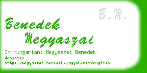 benedek megyaszai business card